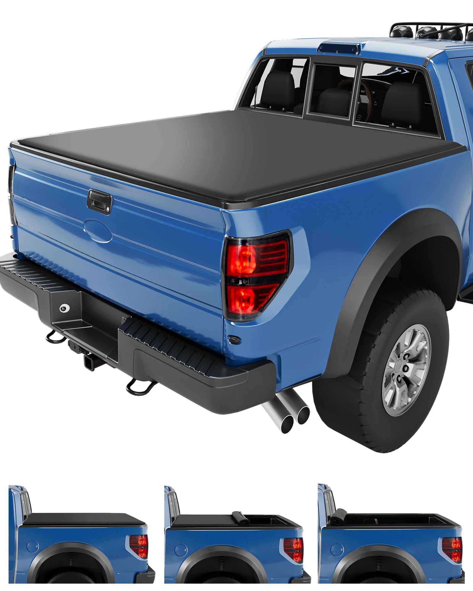Soft Roll UP Truck Bed Tonneau Cover for 20042008 Ford F150(Excl