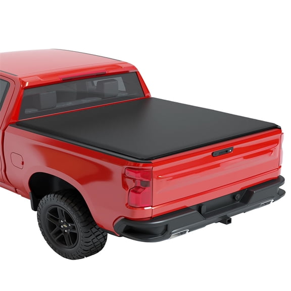 Soft Roll-up Truck Bed Tonneau Cover Compatible with 2014-2018 Chevrolet Silverado &GM-CSierra 1500, Water-Proof, Vinyl & Aluminum Truck Bed Cover for ChevyGM-C1500