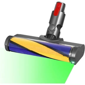 Soft Roller Brush Head for Dyson V15 V11 V10 V7 V8 Vacuum Cleaner Replacement with Green LED Light