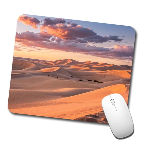 Soft Rolling Sand Dunes Sunset Desert Mouse Pad Low Profile Gaming Mat