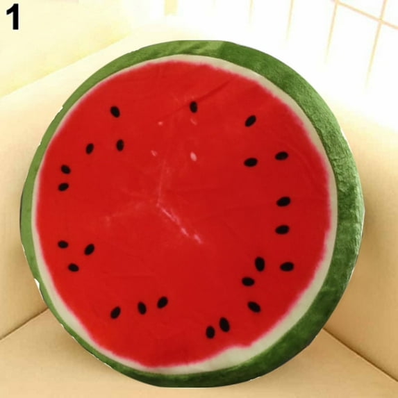 Soft Round Pillow Plush Cushion Orange Kiwi Watermelon Fruit Toys Seat Pad