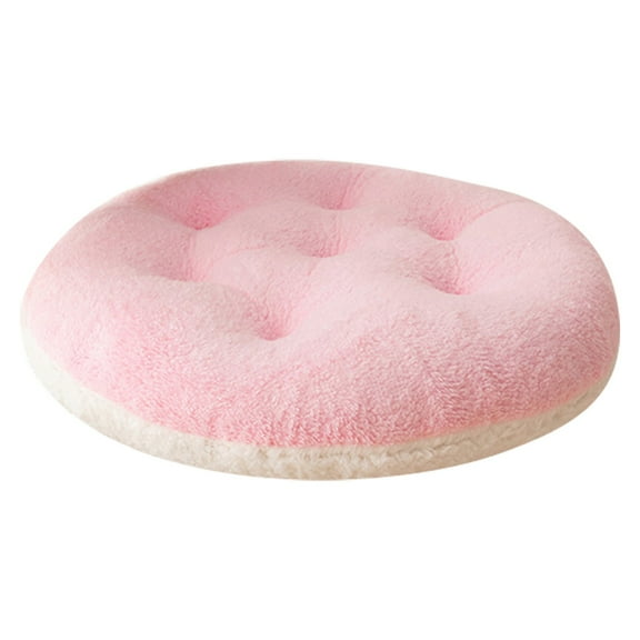 Soft Round Sheepskin Chair Pad - Thickened Cushion for Enhanced Comfort in Bedroom Windowsill and Stool Seating Areas