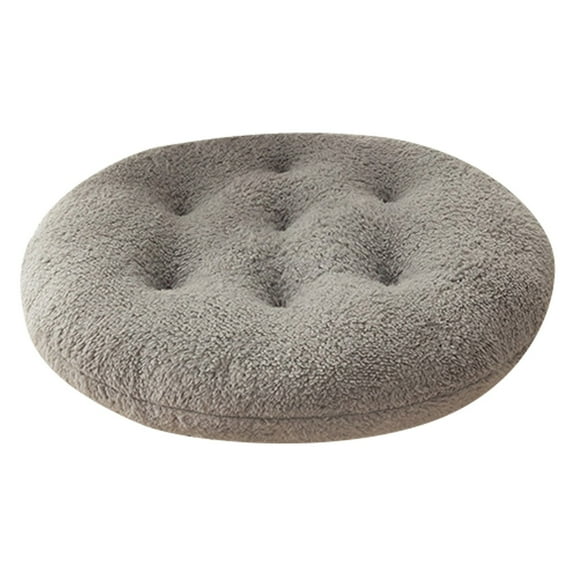 Soft Round Sheepskin Chair Pad Thickened Cushion for Enhanced Comfort on Stool Bedroom Windowsill