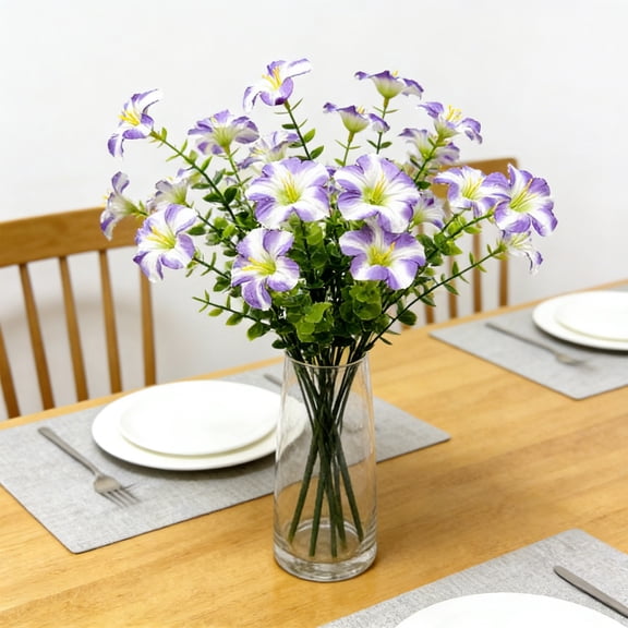 Soft Rubber Artificial Flower, 15in Realistic Fake Bloom for Wedding Home Decor, Natural-Looking Lifelike Simulation Flower for Party Bouquet