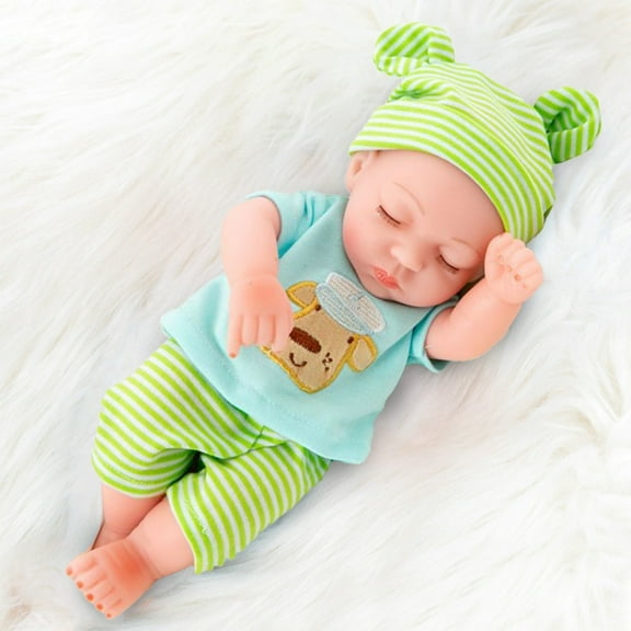 Soft Rubber Baby Doll Toy, Vinyl Doll for Girls Boys, Cute ABS Material Doll Gift, Realistic Facial Expressions, Durable Child Playmate, Decorative Nursery Companion, Safe Non-Toxic