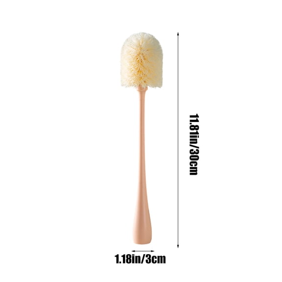 Soft Rubber Cup Brush for Kitchen Cleaning - Detachable Bottle Washer for Baby Bottles, Mugs, and Tumblers - Long 10.24 Inches - Household Dish Cleaning Tool for Home, Travel, and Outdoor Use