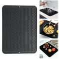 thumbnail image 1 of Soft Rubber Dish Drying Mat for Kitchen Flexible Non-Drain Silicone Board for Dishes & Glassware Heat Counter Protector, 1 of 9