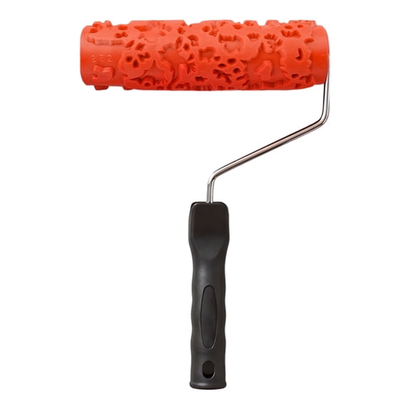Soft Rubber Pattern Roller with Metal Frame Wall Texture Paint Roller 7 Inch for Interior Wall Finish, Accent Wall Work, and DIY Painting Use