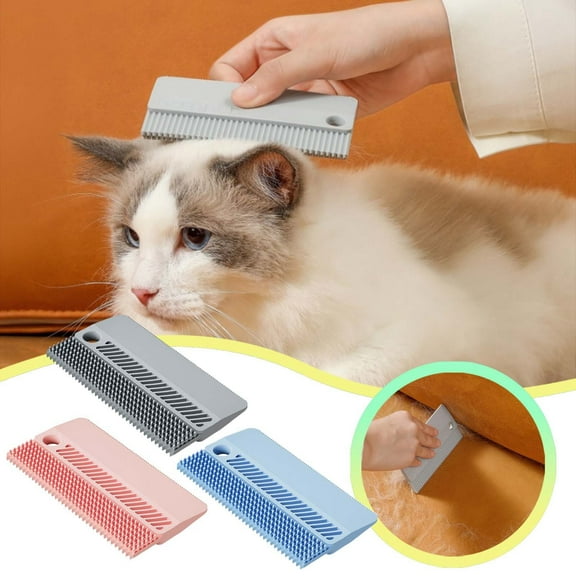 Soft Rubber Pet Hair Remover Brush - Mini Washable Cleaning Tool for Cats and Dogs Ideal for Couch Carpet and Furniture Hair Removal