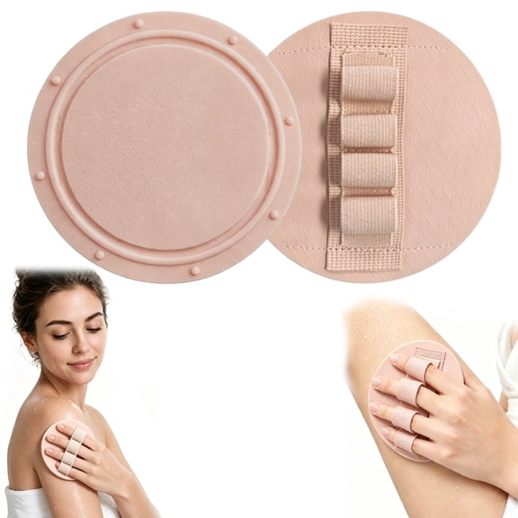 Soft Rubber Shower Scrubber Glove, 2pc Deep Cleansing Shower and Bath Tool for Massage and Removing Dead Skin