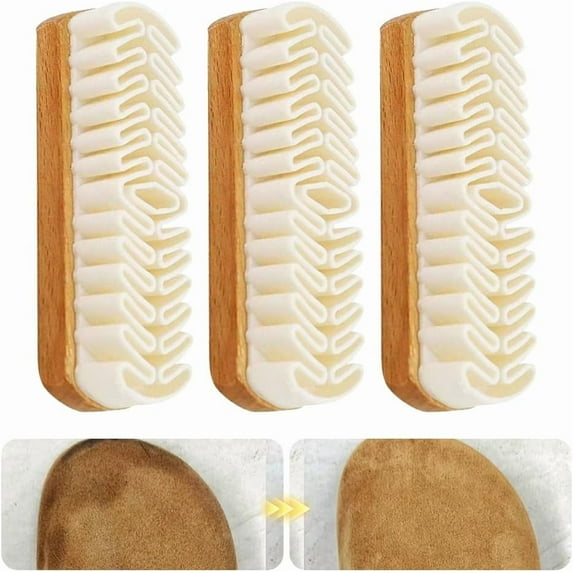 Soft Rubber Suede Brush for Shoes & Leather – Gentle Suede Eraser Cleaner Scrub Tool for Nubuck, Velvet, Suede Boots, Sneakers, Bags – 2025 New Cleaner for Shoe Care Accessories (3 Pack)