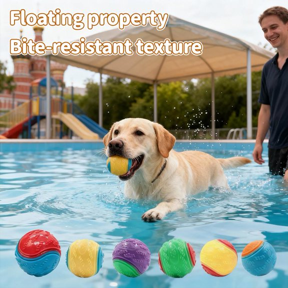 Soft Rubber Teething Toy, Massages Gums and Reduces Plaque, Fun Chewing Ball for All Dog Sizes1pcs,1pcs
