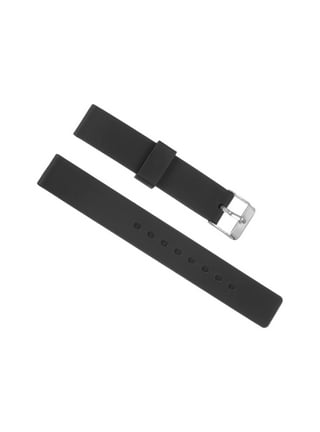20 22mm Soft Silicone Watch Band Replacement Dive Watch Strap Snap Button  Black