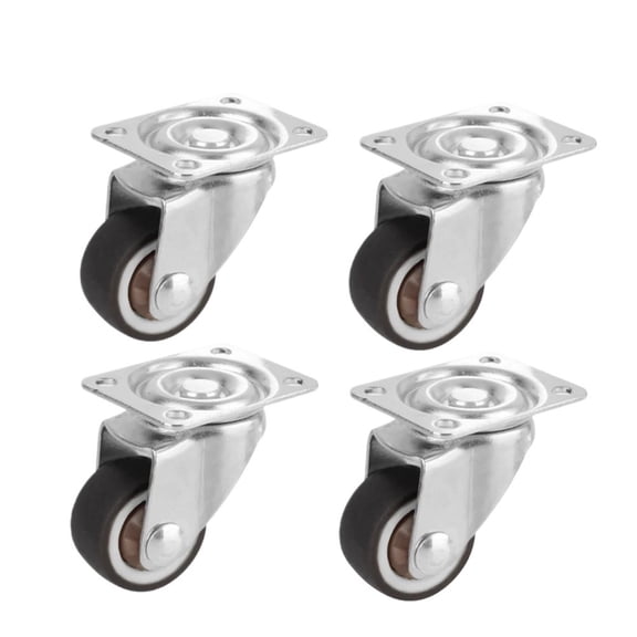 Soft Rubber Wheel For Platform Trolley Chair Accessory 360° 1/2 Inches 4Pcs Furniture Caster Universal Swivel Caster Household ,Reliable