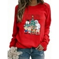 thumbnail image 1 of Soft Rudolph Red-Nosed Reindeer Graphic Print Sweatshirt - Women's Casual Long Sleeve Crew Neck - Machine Washable Novelty Design For Fall & Winter Clothes, 1 of 5
