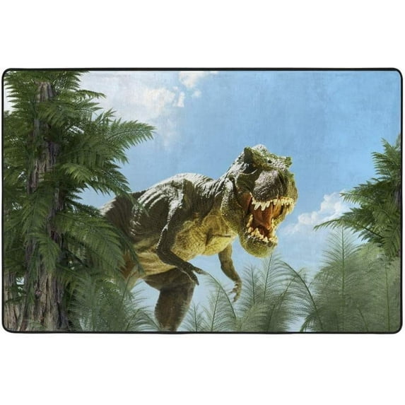 Soft Rug Large Area Rugs, Jungle Dinosaur Comfortable Indoor Carpet, Baby Play Mat for Living Room Bedroom Nursery Home Decor Floor Mat 60 X 39 Inch