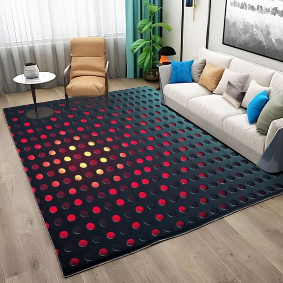 Soft Rug For Living Room, Geometric Honeycomb Pattern Fluffy Area Rug For Bedroom, Modern Shaggy Carpets Fuzzy Rug For Kids Boys Girls Dorm Nursery Home Decor Aesthetic, Anti-Skid Durable