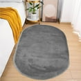 thumbnail image 1 of Soft Runner Rugs for Bedroom Hallways,Soft Fluffy Shaggy Bedside Rugs,Fuzzy Shaggy Oval Throw Rugs for Bedside,Non Slip Thick Washable Cozy Plush Shag Carpet for Room Nursery Dorm Living Room,40x80cm, 1 of 9