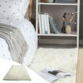 thumbnail image 1 of Soft Runner Rugs for Bedroom Hallways with Upgraded Non-Slip Rubber Backing 63x60 inches Fluffy Shag Throw Area Rug for Bedside Dorm （Beige）, 1 of 6