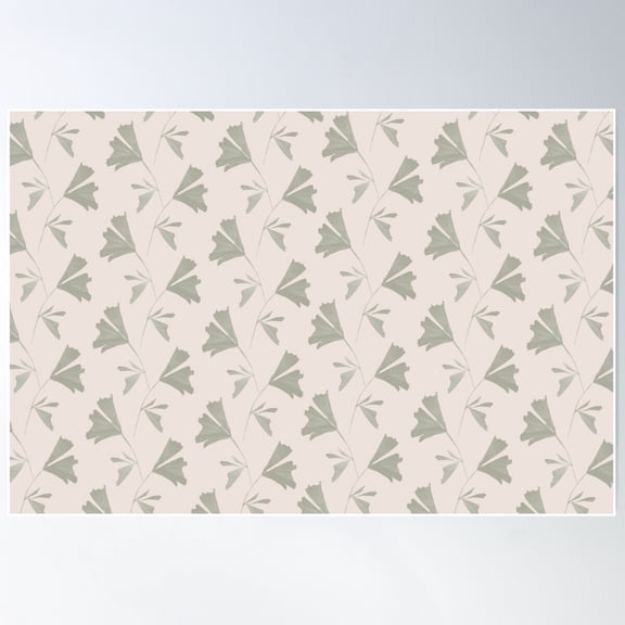Soft Sage Fishtail Palm Pattern #1 Poster Wall Art, Modern Wall Decor For Living Room Bedroom, 8x12 UNFRAMED