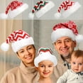 thumbnail image 1 of Soft Santa Hat Xmas Hat Christmas Hats Santa Claus Cap for Christmas Party Supplies，Velvet Soft Thickening for Adult and Kids, 1 of 6