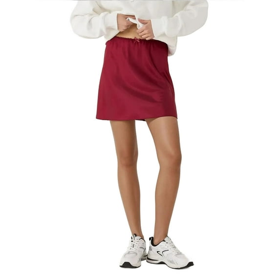 Soft Satin A-Form Mini Skirt