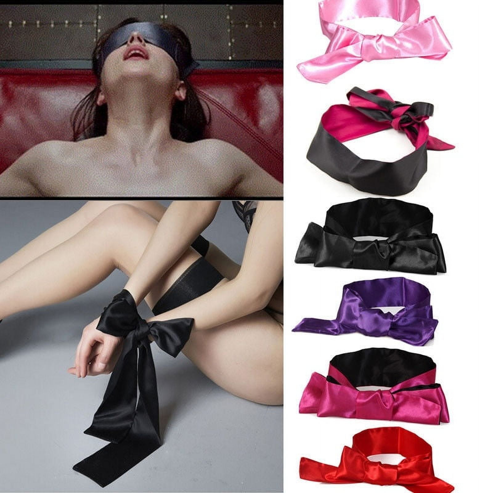 Soft Satin Blinder Eye Mask Flirt Blindfold Patch Cover Lingerie Sexy Band  Ties 