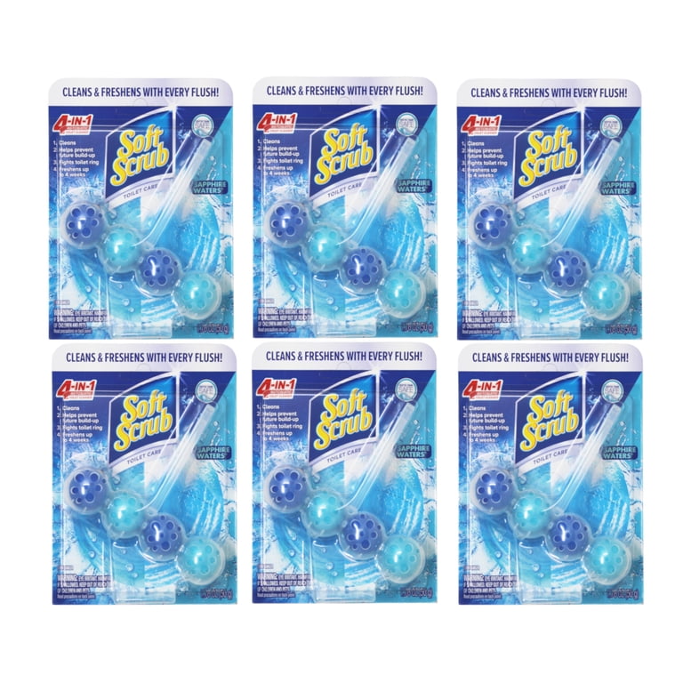 Soft Scrub 4-in-1 Toilet Care Rim Hanger - Sapphire Waters Scent, 50 Gram