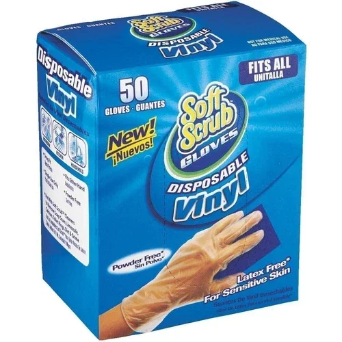 Soft Scrub 50Ct Pf Vinyl Glove