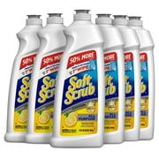 Soft Scrub All Purpose Cleaner, Surface Cleanser, Lemon, 36 Fluid Ounces, 6 Count