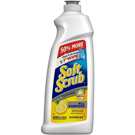 Soft Scrub All Purpose Cleaner, Surface Cleanser, Lemon, 36 Fluid Ounces