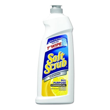 Soft Scrub All Purpose Cleanser, Lemon Scent 36 oz Bottle, 6/Carton, Each