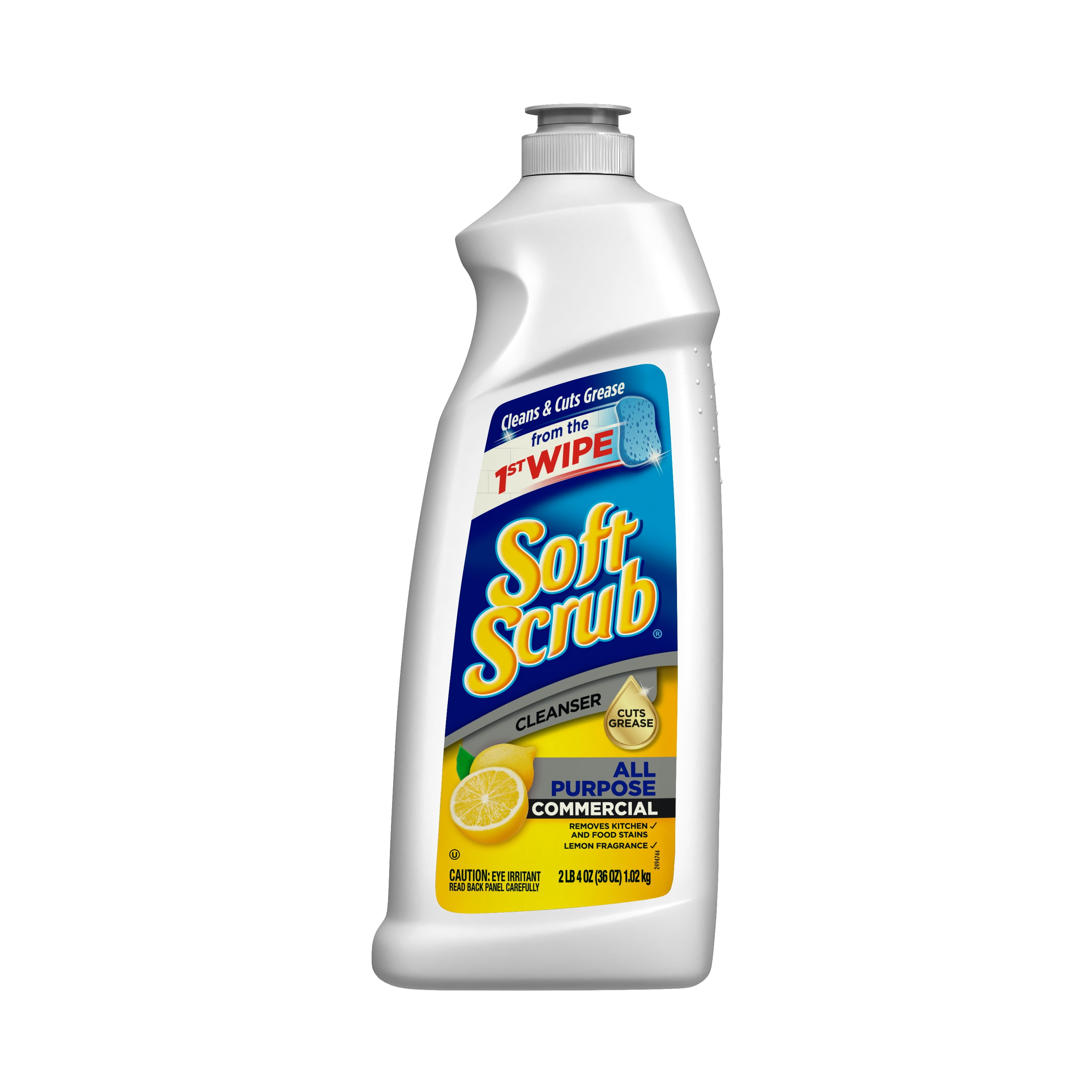  Soft Scrub All Purpose Commercial Surface Cleanser, Lemon, 36  Fluid Ounces : Health & Household