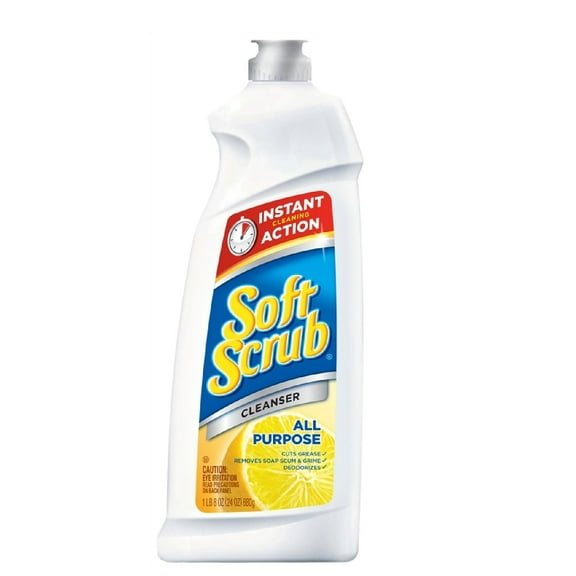 Soft Scrub All-Purpose Kitchen/Bathroom Cleaner, 26oz, Lemon Scented Bottle