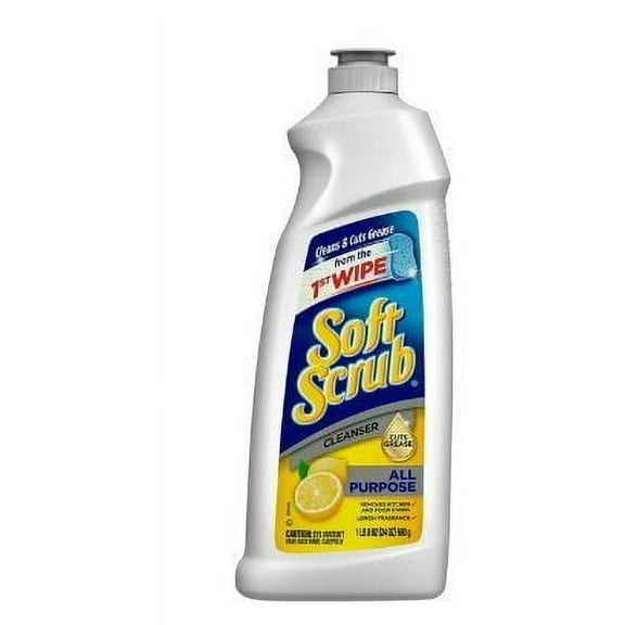 Soft Scrub All Purpose Surface Cleanser, Lemon, 24 Fluid Ounces