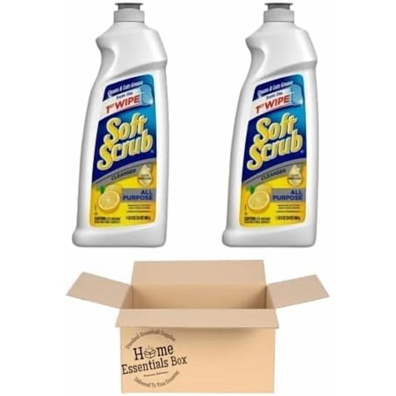 Soft Scrub All Purpose Surface Cleanser, Lemon Scent, 24 oz each (2 count)