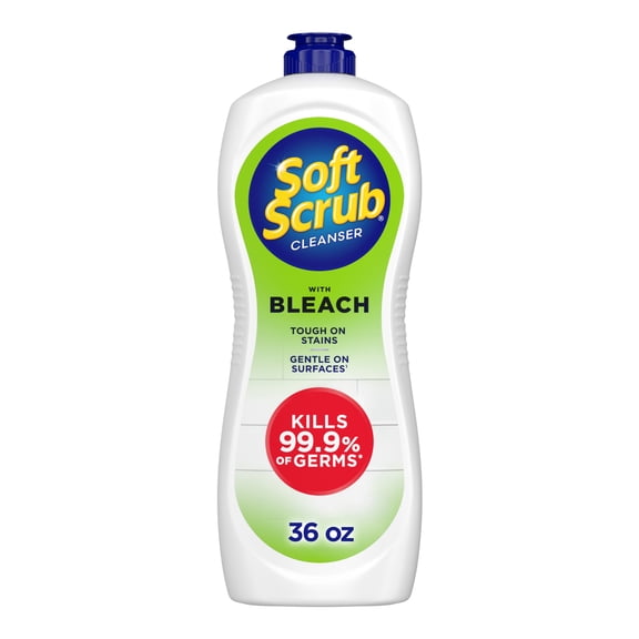 Soft Scrub Antibacterial Multi-Purpose Cleanser with Bleach Surface Cleaner, 36 Fluid Ounces