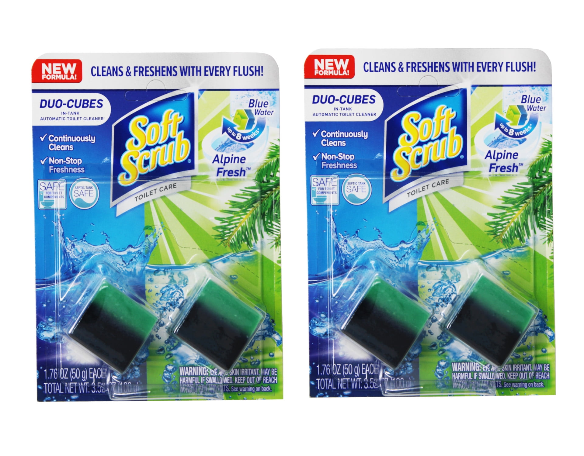 Soft Scrub InTank Toilet Cleaner DuoCubes, Alpine Fresh, 2 Count 2