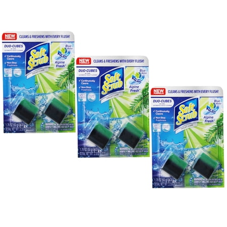 Soft Scrub In-Tank Toilet Cleaner Duo-Cubes, Alpine Fresh, 2 Count - 3 Pack