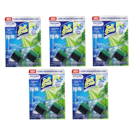 Soft Scrub In-Tank Toilet Cleaner Duo-Cubes, Alpine Fresh, 2 Count - 5 Pack