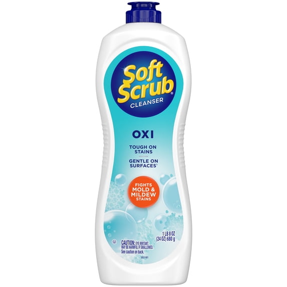 Soft Scrub Cleanser, Oxi, Multi-Surface Cleaner, Stain Fighting Oxi Power for Deep Cleaning, 24oz