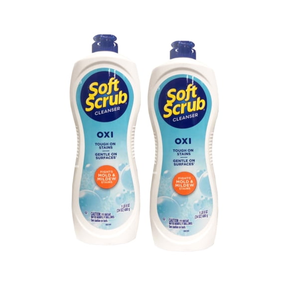 Soft Scrub Multi-Purpose Cleanser with Oxi Surface Cleaner 24oz. (Pack of 2)