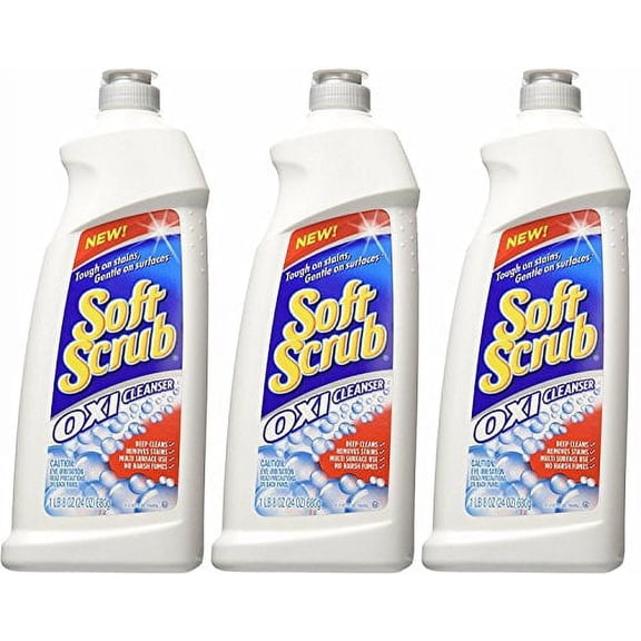 Soft Scrub Oxi Cleanser, 24 Ounce, (Pack Of 3)