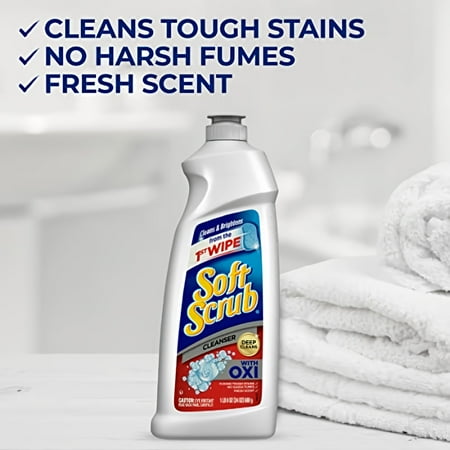 Soft Scrub Multi-Purpose Cleanser with Oxi Surface Cleaner 24oz. (Pack of 6)