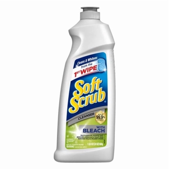 Soft Scrub No Scent Heavy Duty Cleaner 24 Oz Cream All Purpose Removes Limescale