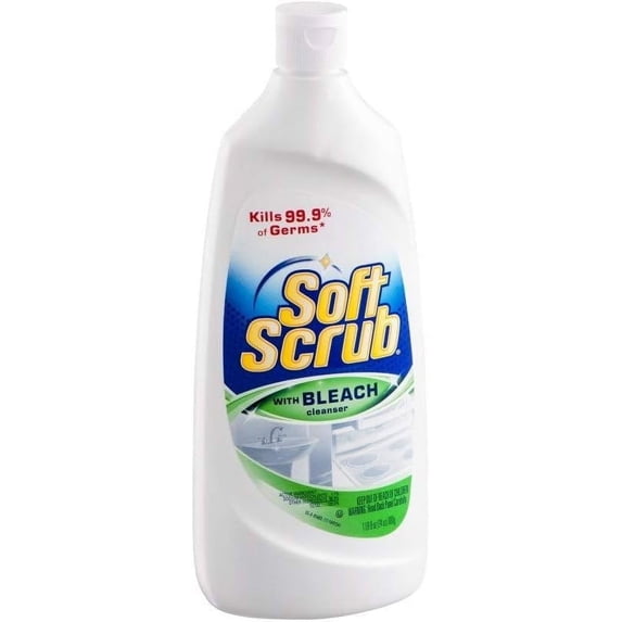 Soft Scrub with Bleach Antibacterial Cleanser 24 oz Pack of 9 — Household & Commercial Use, Effective Formula