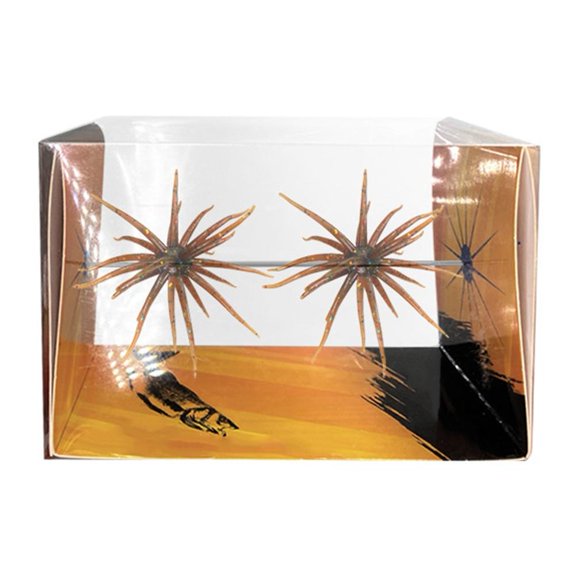 Soft Sea Urchin Fishing Lures, Floating Tentacle Creature Baits for Bass Trout, Realistic Swimming Action Soft Worm with Built-in Glitter, 2PCS per Set