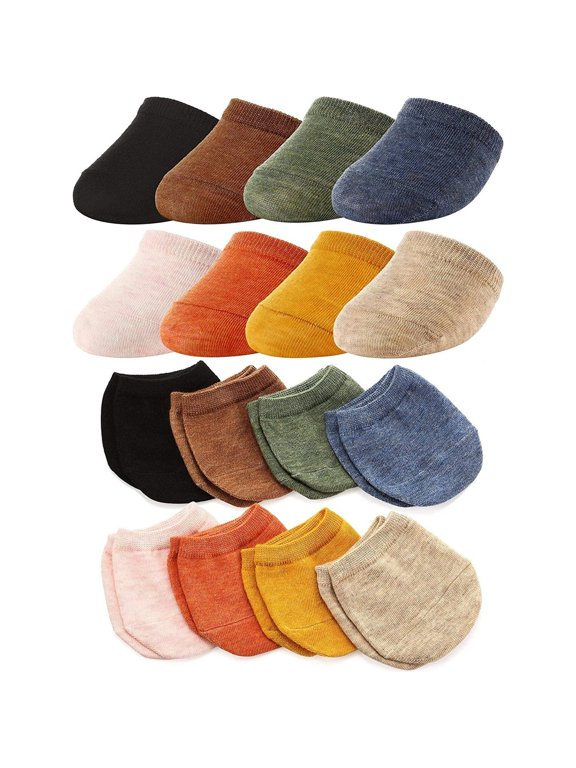 Soft Seamless Half Toe Socks, Anti-slip No Show Liner Socks, Breathable Invisible Foot Cover for Women Daily Wear, Classic Shades, 8 Pairs