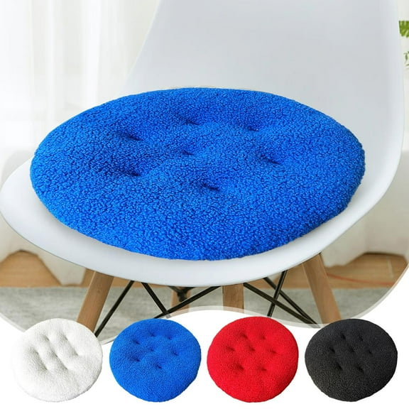 Soft Seat Cushion for Prolonged Sitting with Increased Thickness Extra Thick Faux Furry Velvet Pad for Office Chairs and Floor Seating Comfort Sopatenor