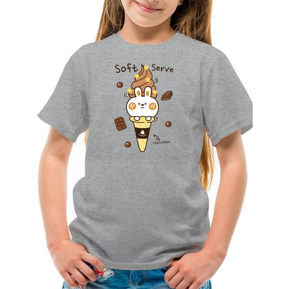 Soft Serve Cute Rabbit T-Shirt Juniors -Image by Shutterstock, Large